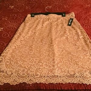 Mid blush pink lace skirt